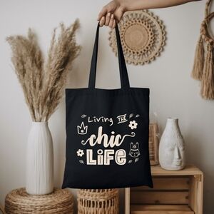 Custom Black Tote Living The Chic Life